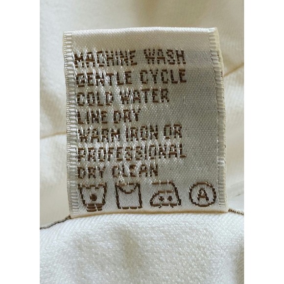 Doncaster Womens 3/4 Sleeve Blazer Jacket Ivory Cotton-Blend Unlined Size 6 - Picture 8 of 8